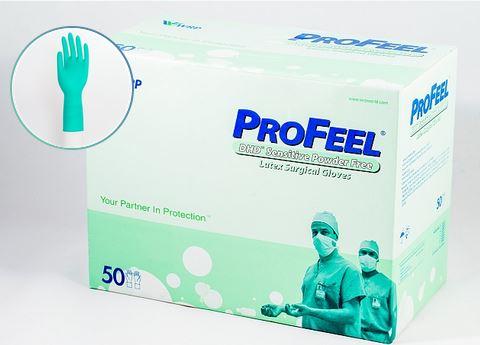 Профіл ДГД Чутливі Неопудрені Латексні Хірургічні Рукавички, Стерильні,розмір 6,5